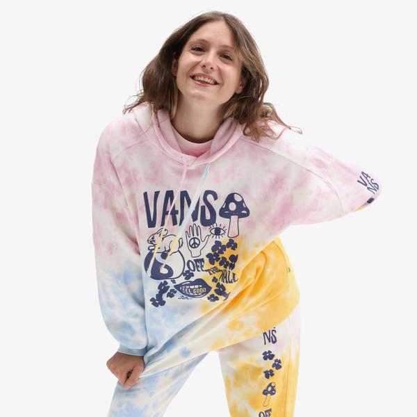 Vans Mascy Daze Tri-Dye Kadın Pembe Kapüşonlu Sweatshirt