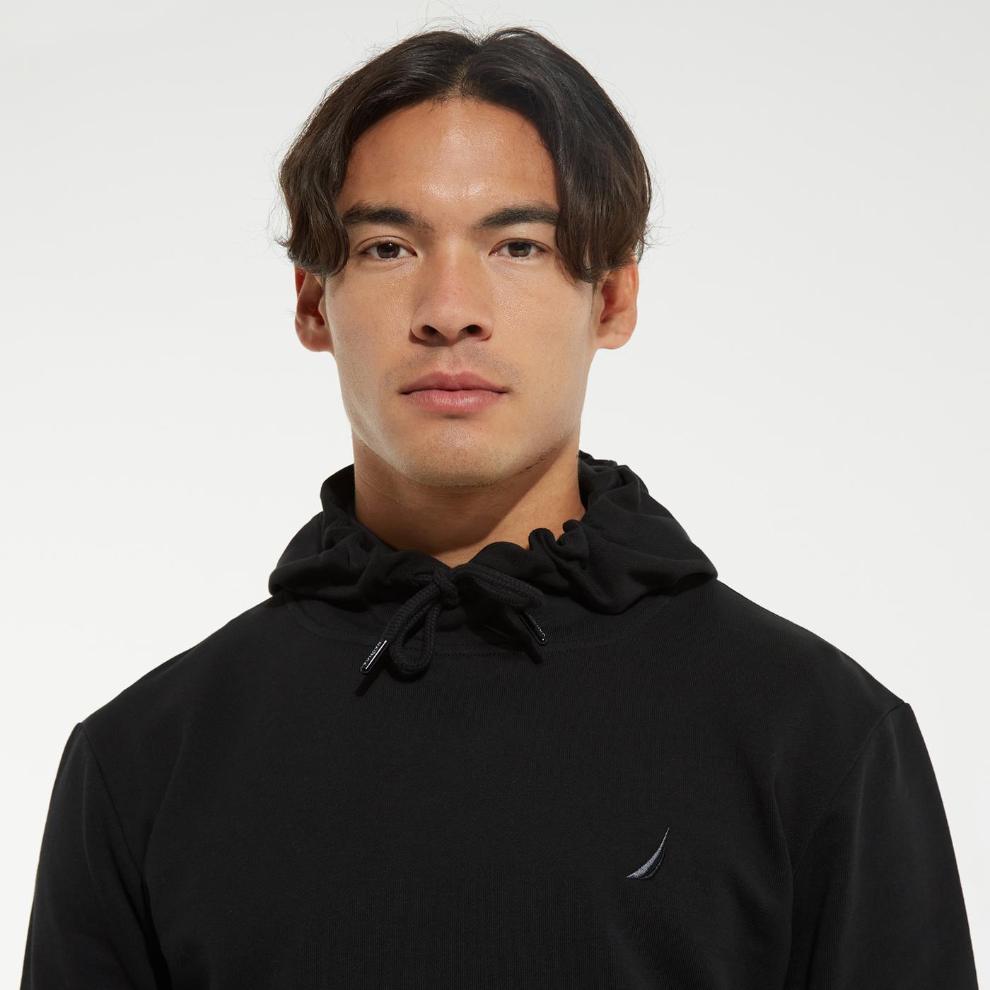 Nautica Erkek Siyah Kapüşonlu Sweatshirt