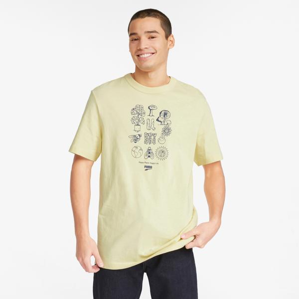 Puma Downtown Graphic Erkek Sarı T-Shirt
