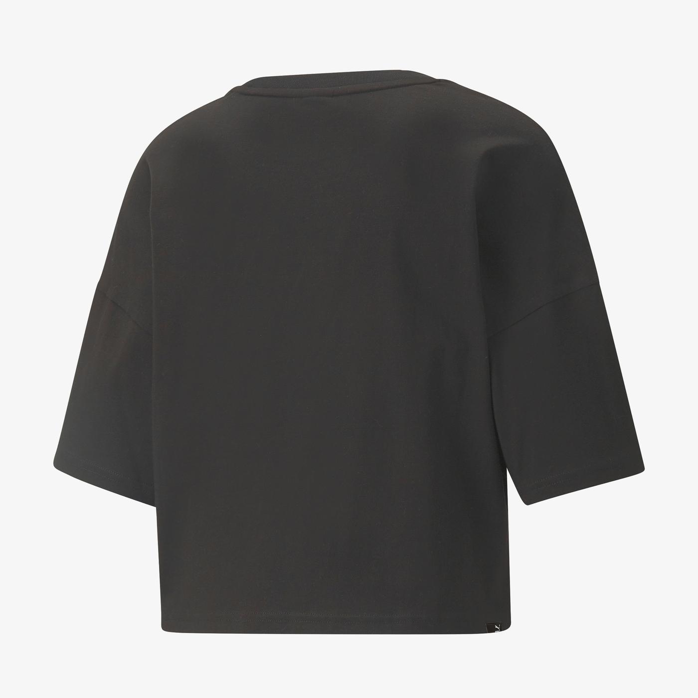 Puma Brand Love Oversized Kadın Siyah T-Shirt