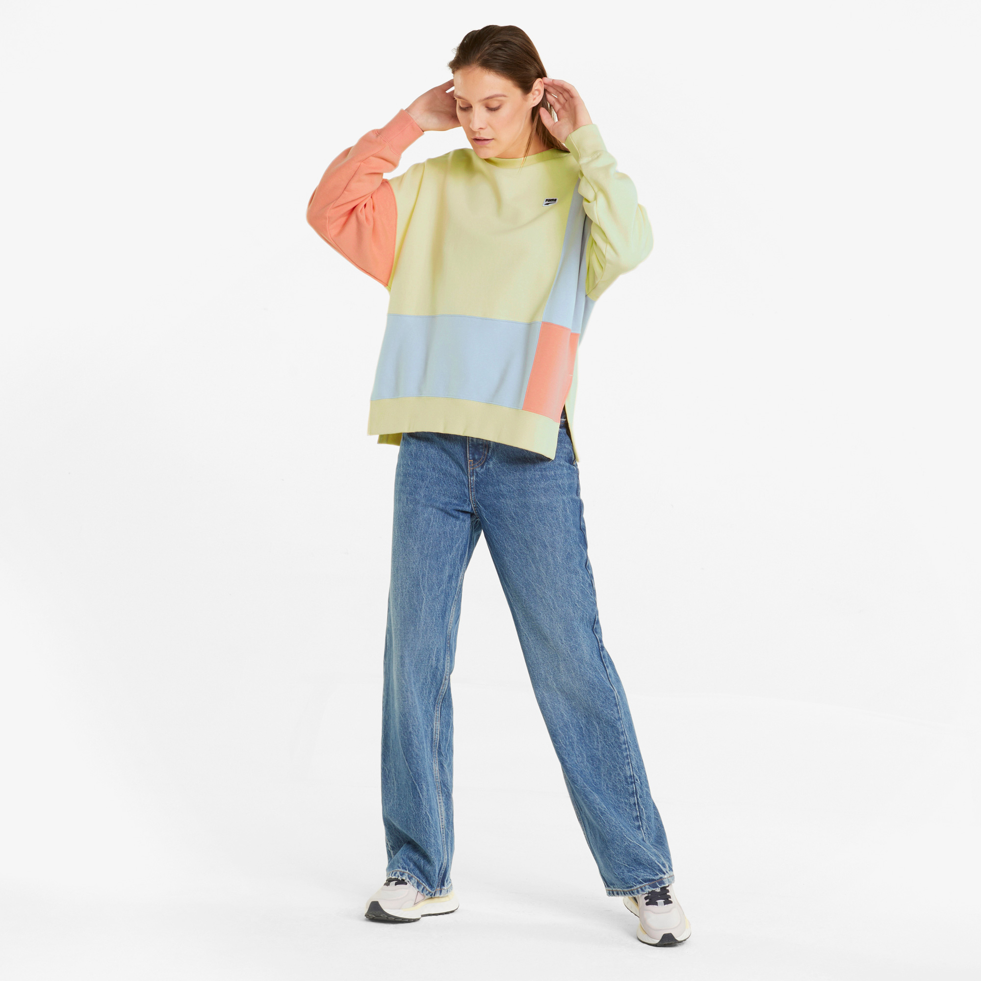Puma Downtown Kadın Renkli Sweatshirt