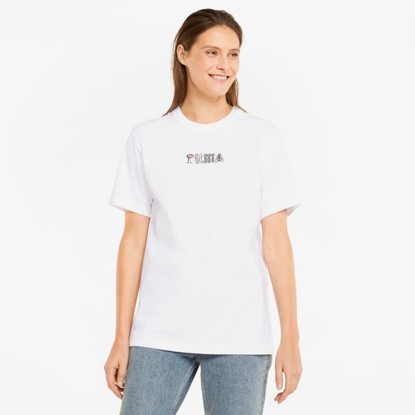 Puma Downtown Kadın Beyaz T-Shirt