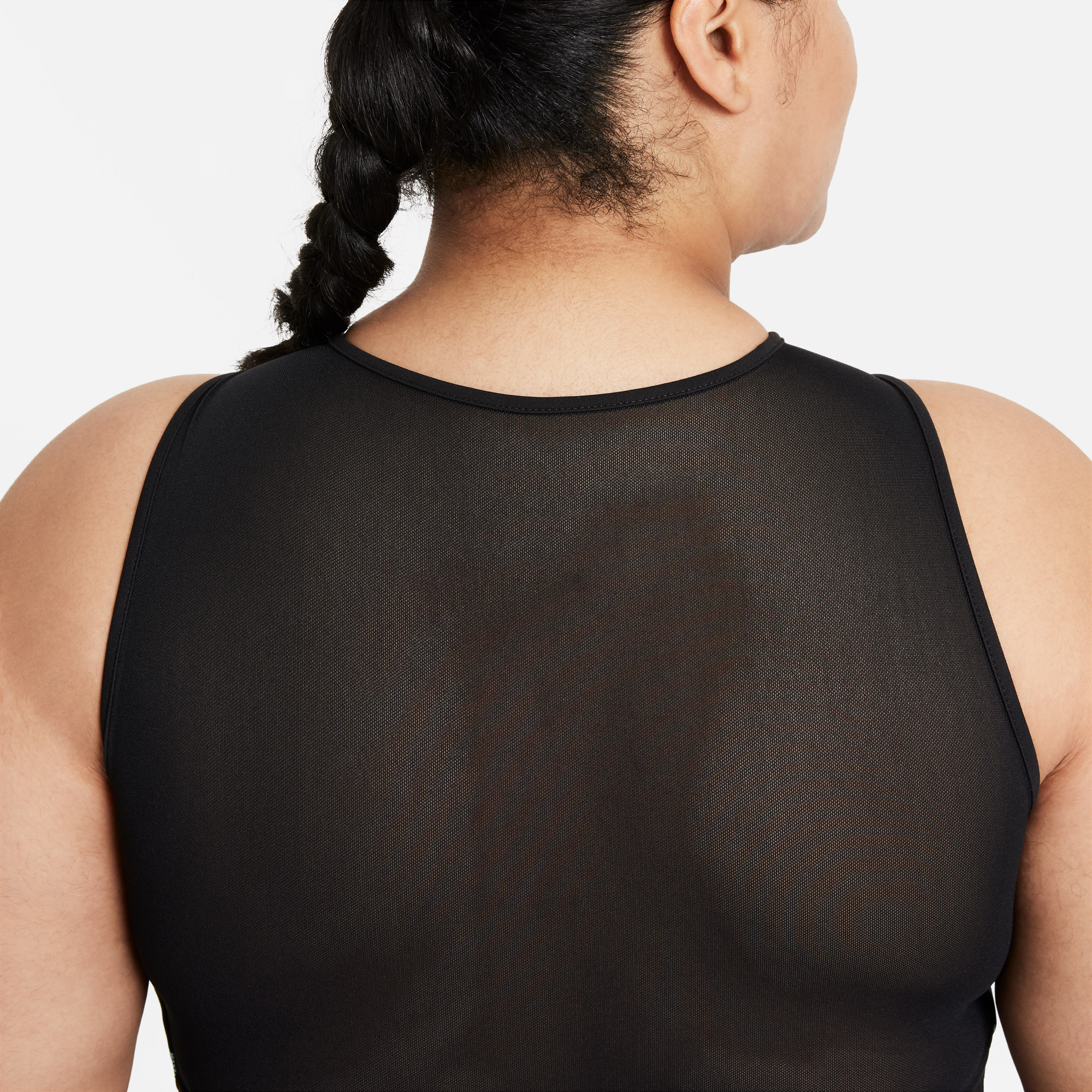 Nike Colourblok Stripe Crop Kadın Siyah T-Shirt