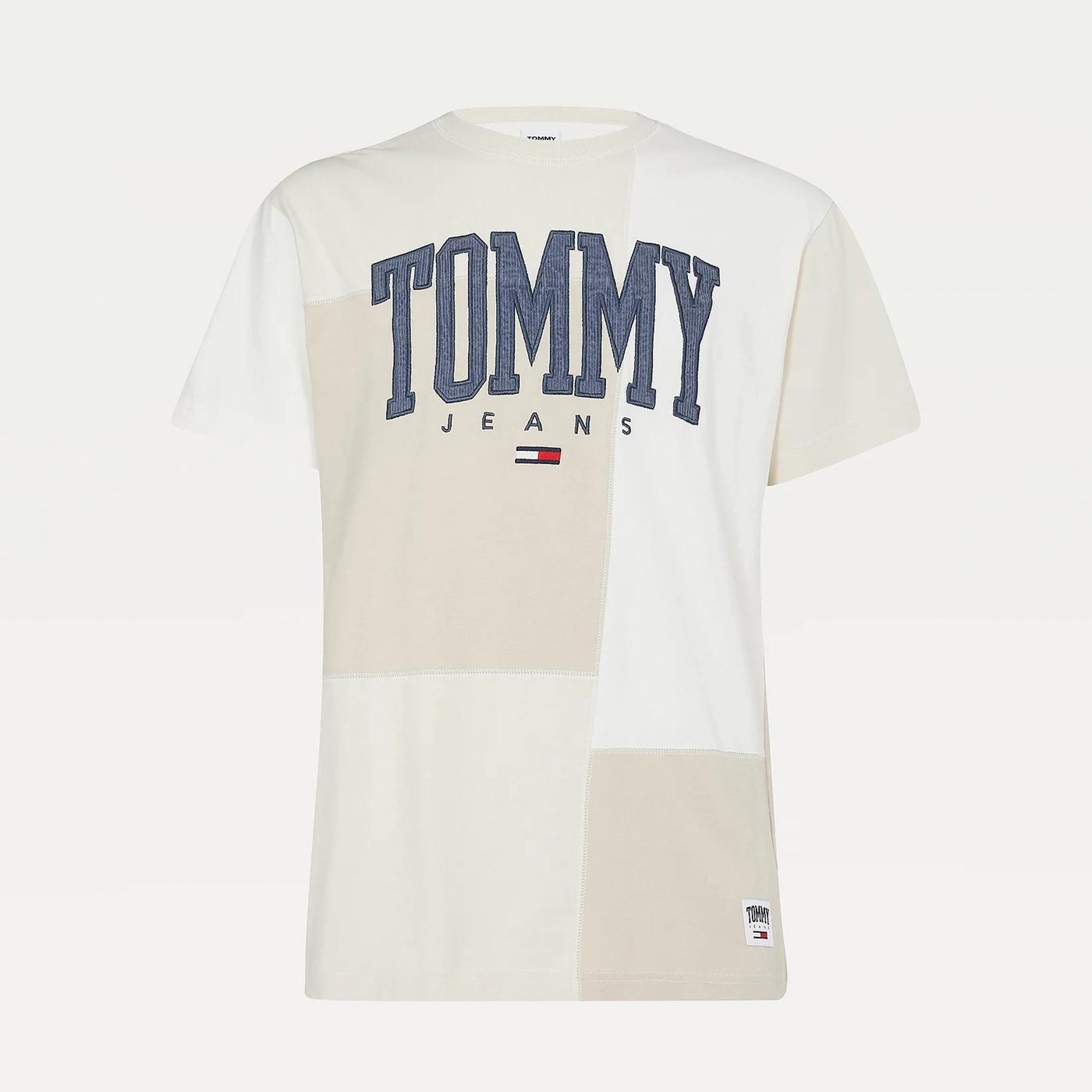 Tommy Hilfiger Collegiate Cut Sew Erkek Beyaz T-Shirt