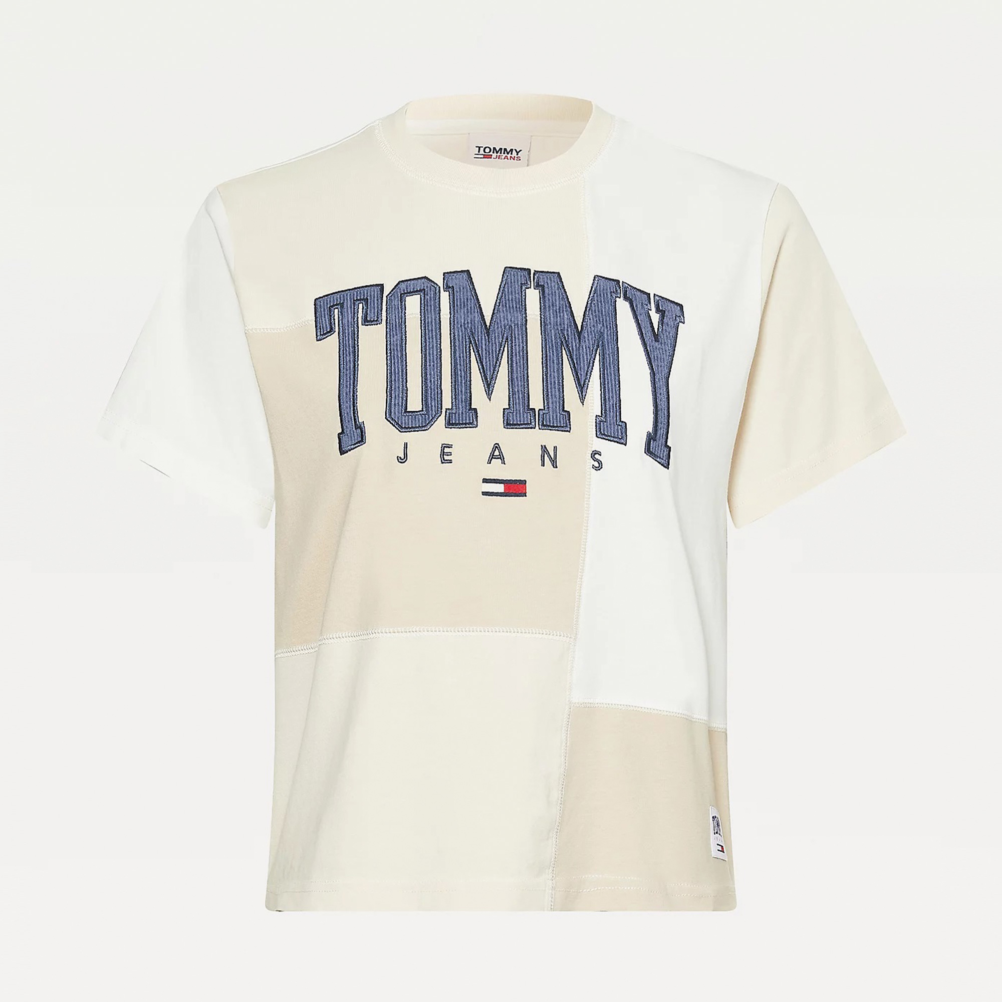 Tommy Hilfiger Collegiate Cut Sew Kadın Beyaz T-Shirt