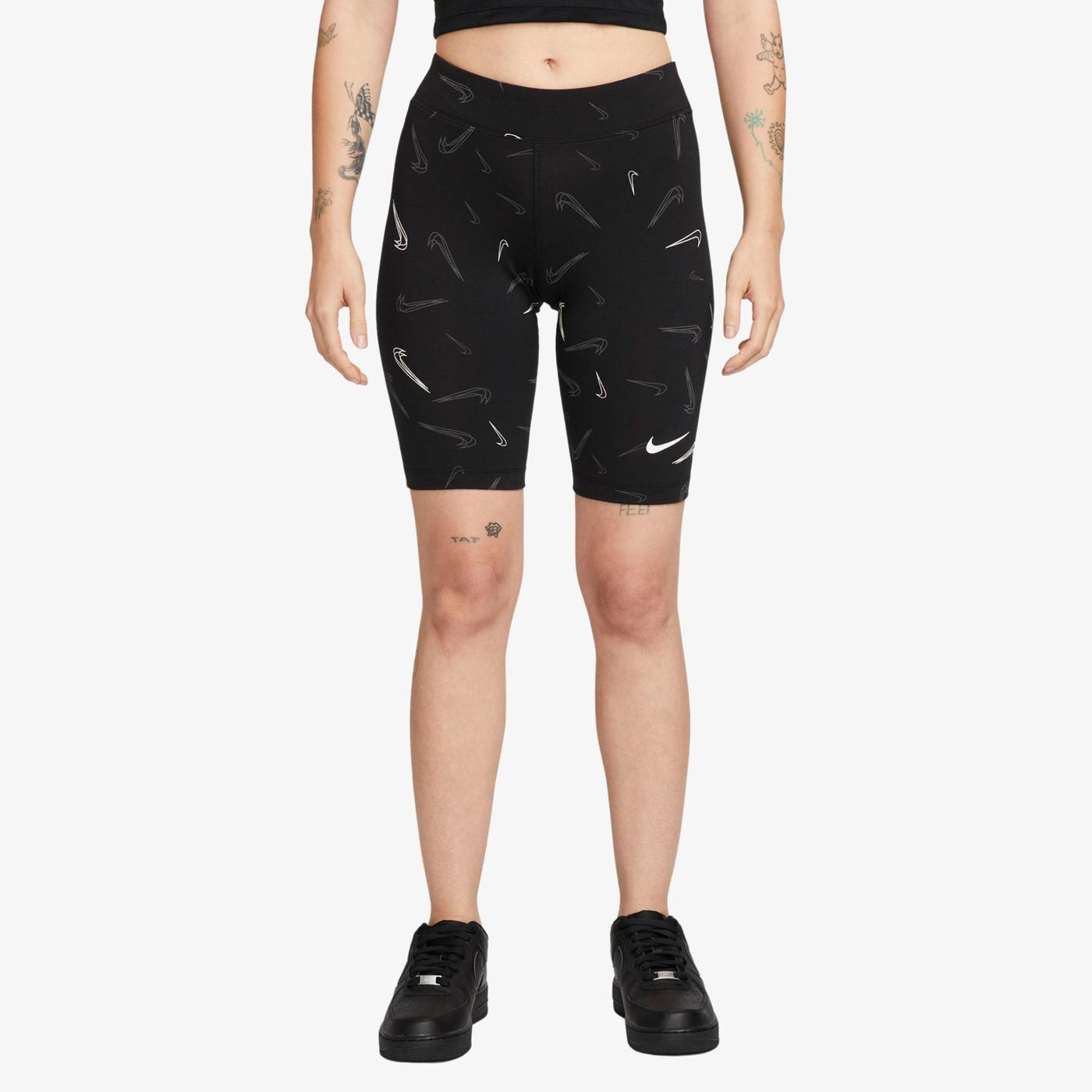 Nike Sportswear Baskılı Kadın Siyah Tayt