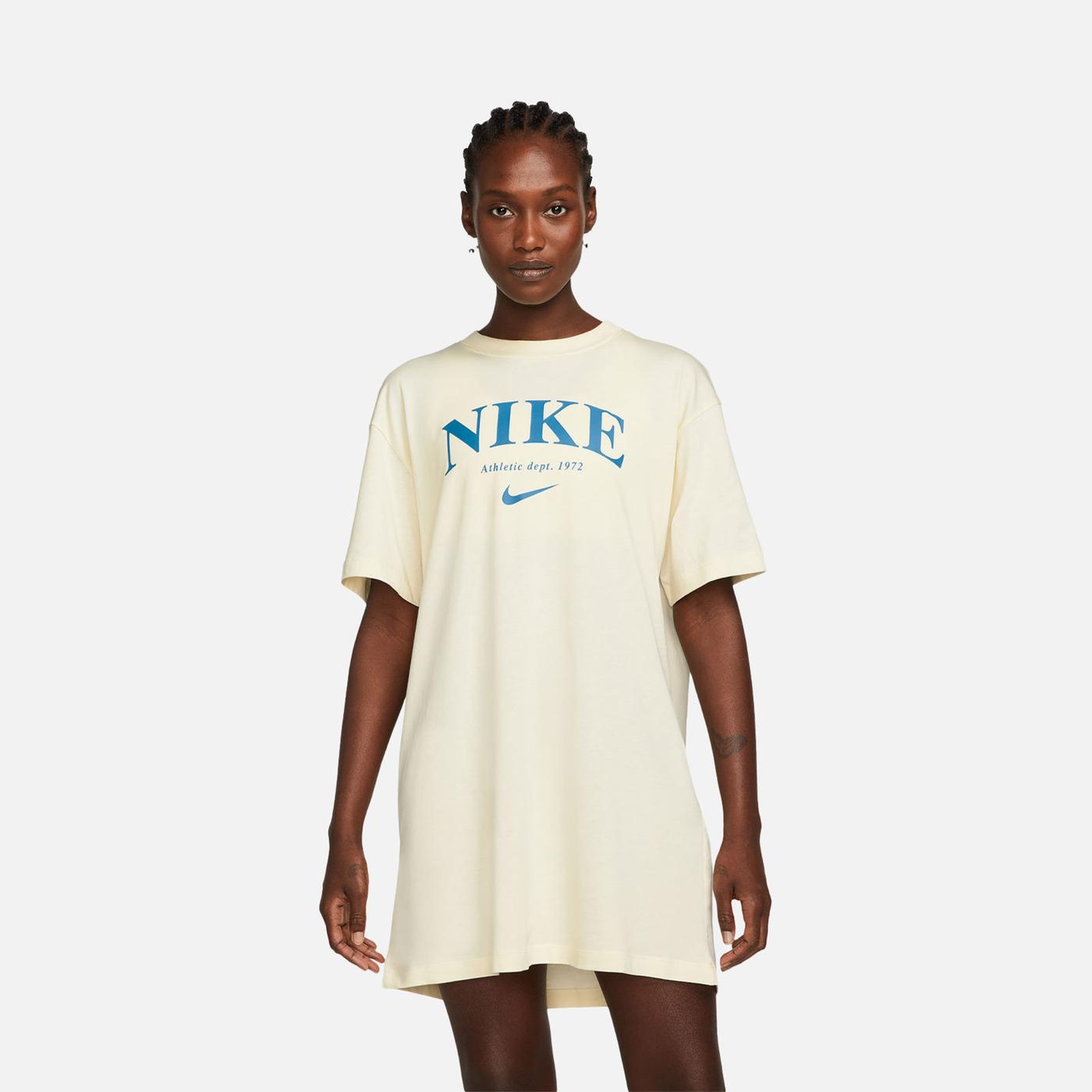Nike Sportswear Kadın Krem Elbise
