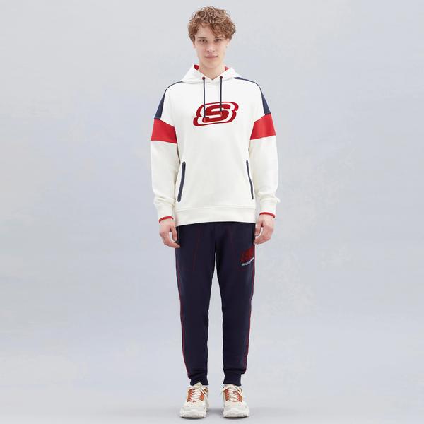 Skechers Capsule Coll Big Logo Colorblock Erkek Beyaz Sweatshirt