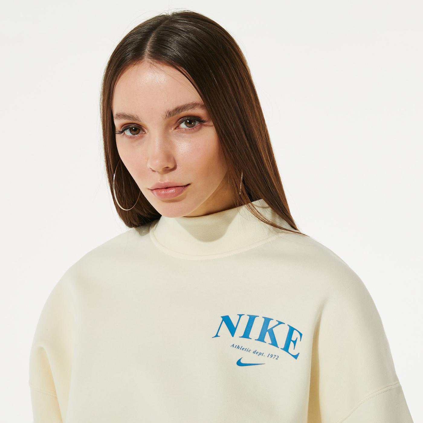 Nike Sportswear Essentials Collection Kadın Krem Sweatshirt