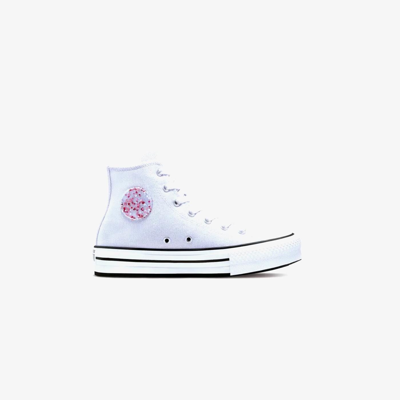 Converse Chuck Taylor All Star Eva Lift Glitter Platform Çocuk Beyaz Sneaker