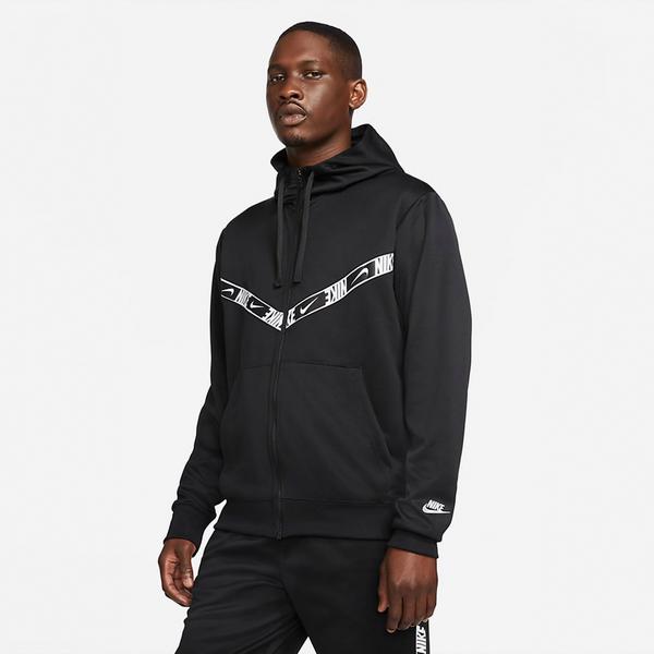 Nike Sportswear Repeat Erkek Siyah Kapüşonlu Sweatshirt