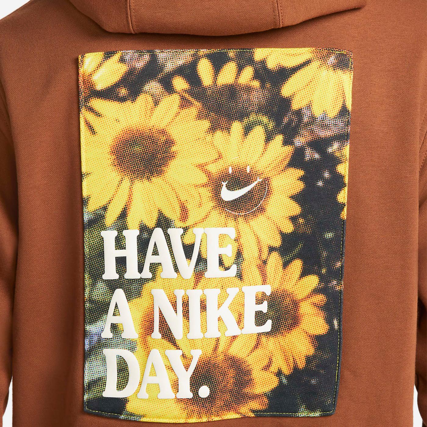 Nike Erkek Kahverengi Kapüşonlu Sweatshirt