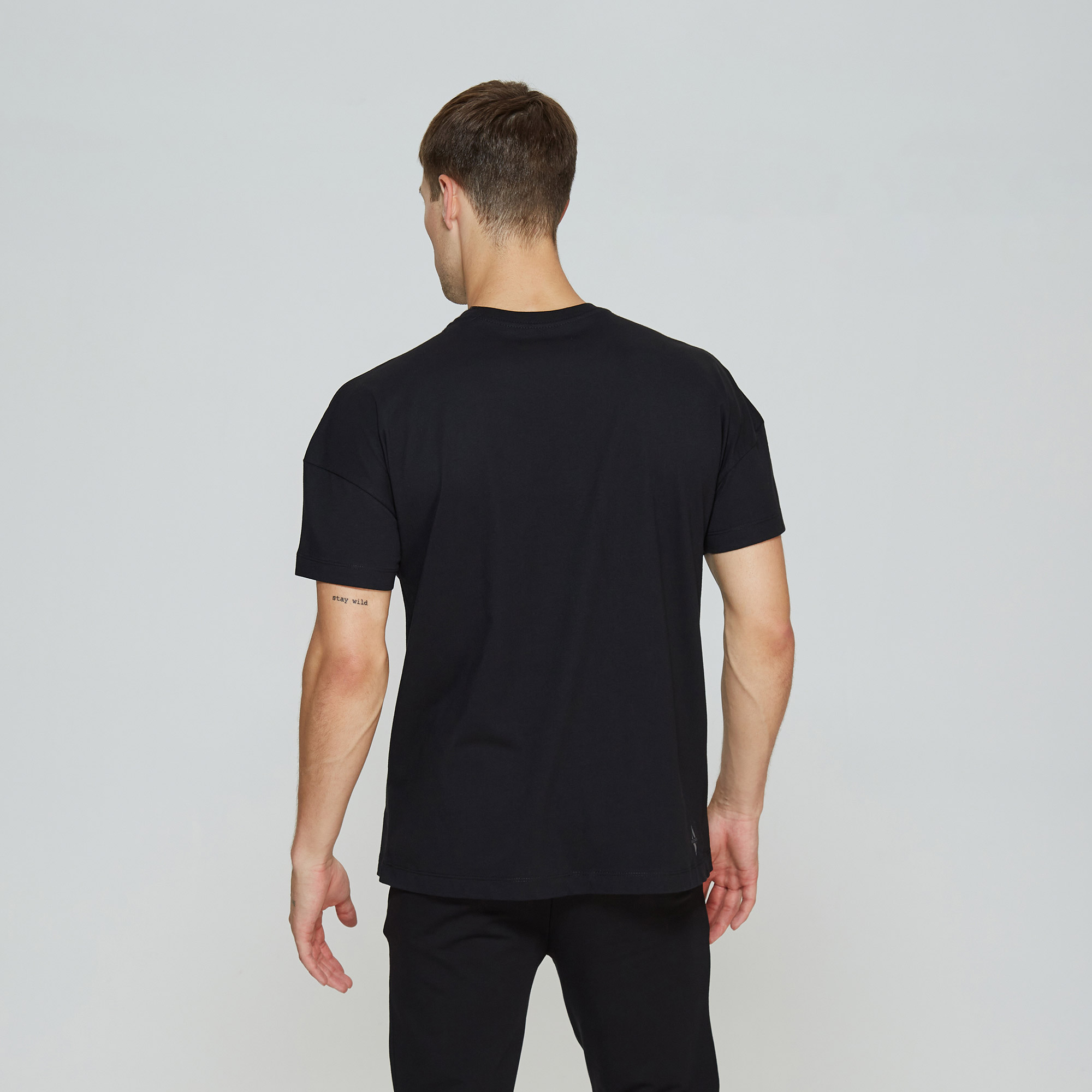Skechers Graphic Tee Big Logo Erkek Siyah T-Shirt