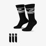 Nike Sportswear Everyday Essential 3'lü Unisex Siyah Çorap