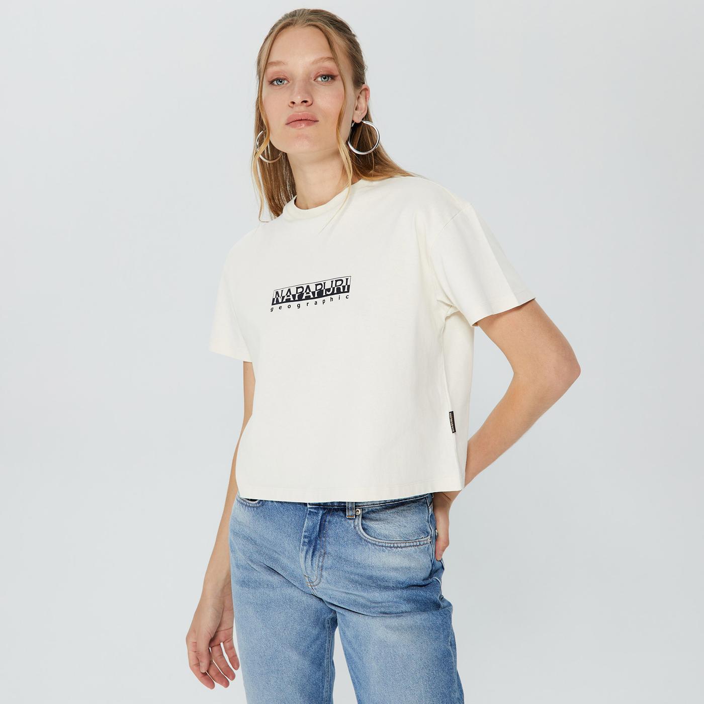 Napapijri Box Beyaz Kadın T-Shirt